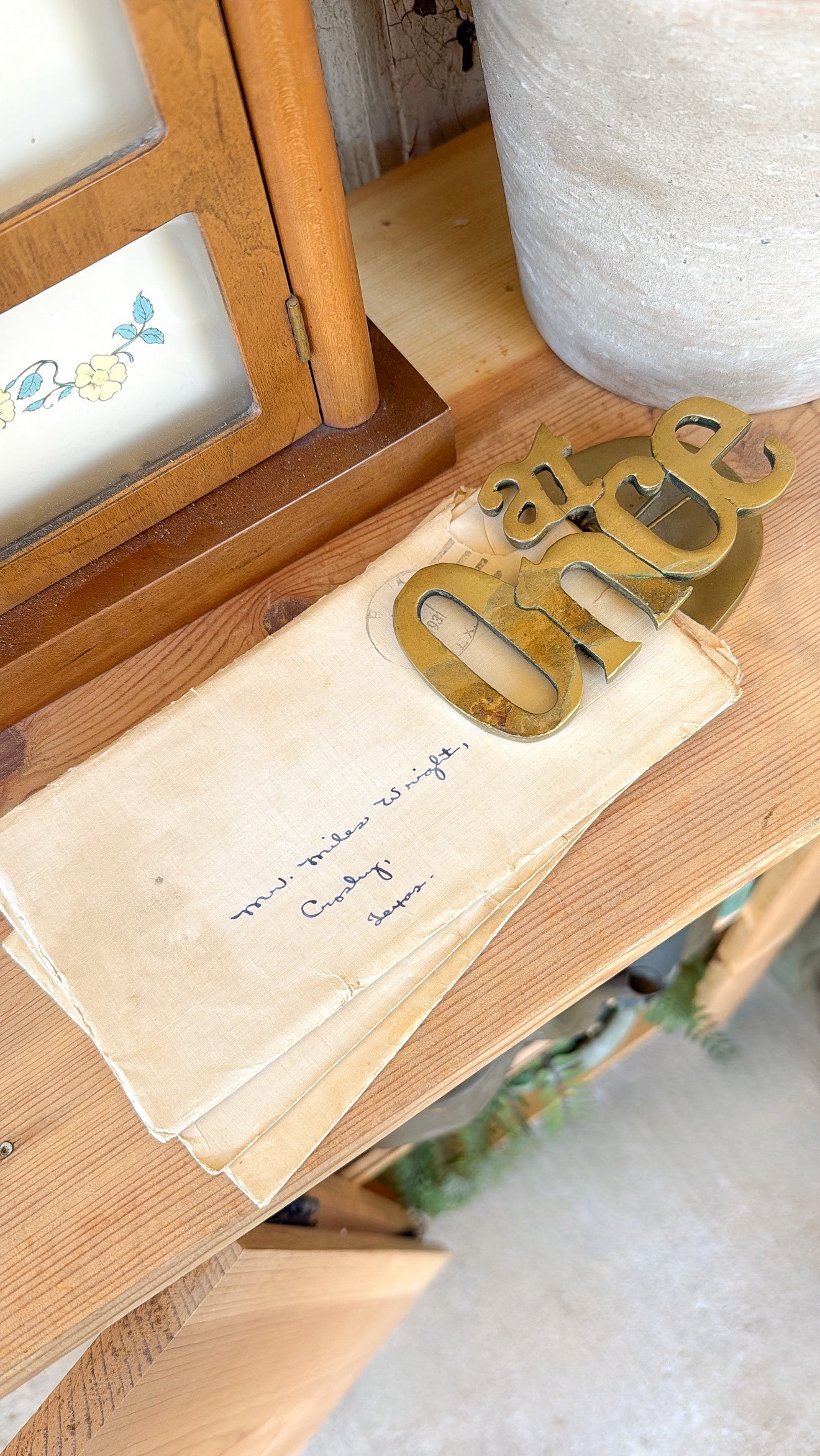 'At Once' Brass Desk Clip
