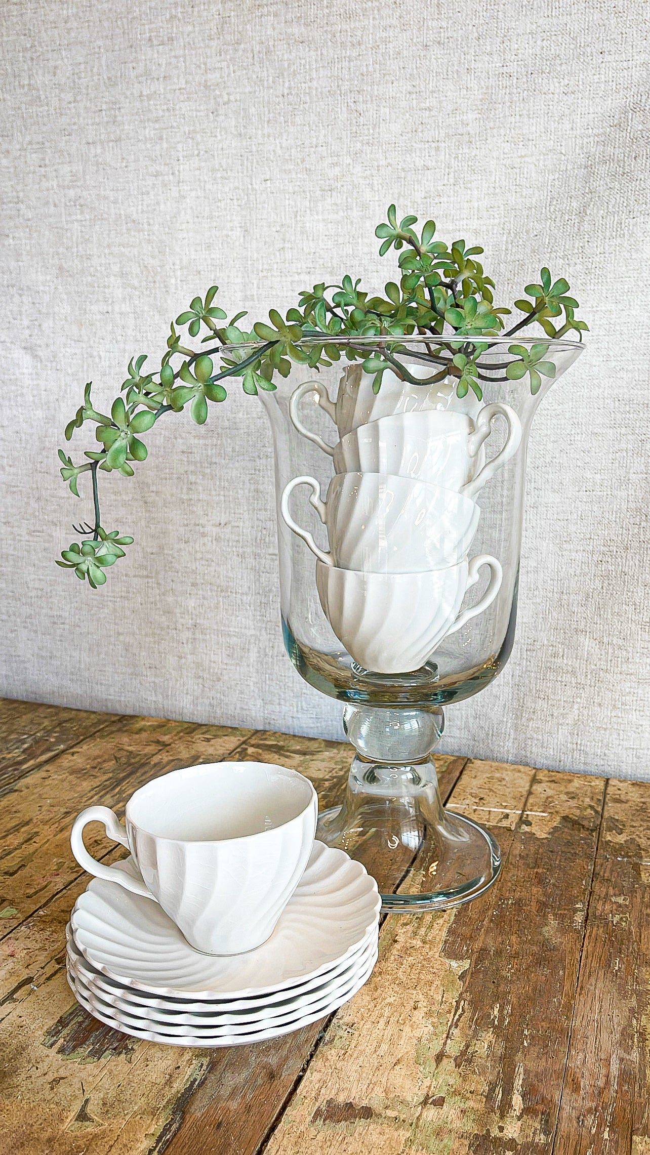 Set of 2 Ironstone Tea Cups