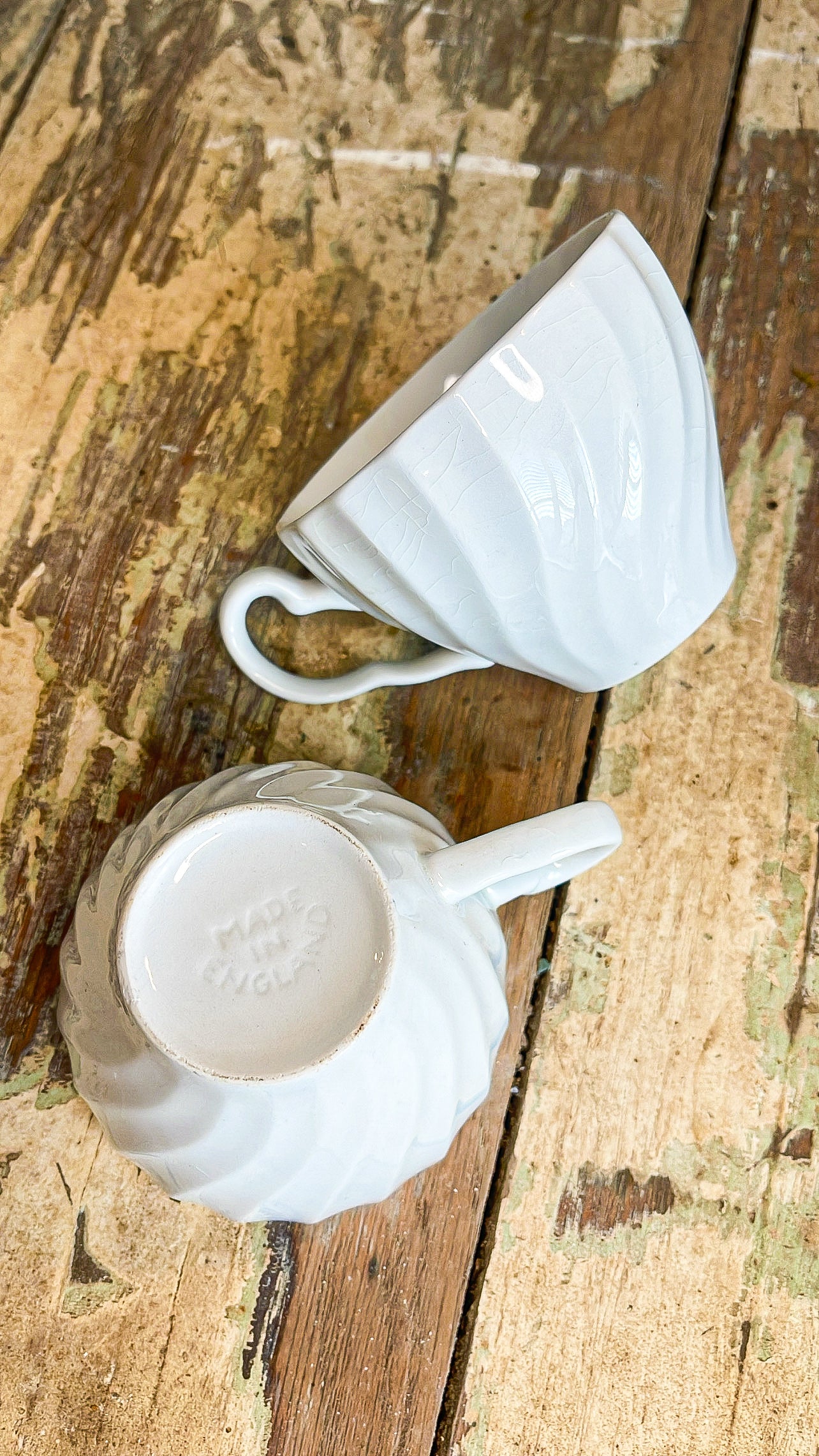 Set of 2 Ironstone Tea Cups