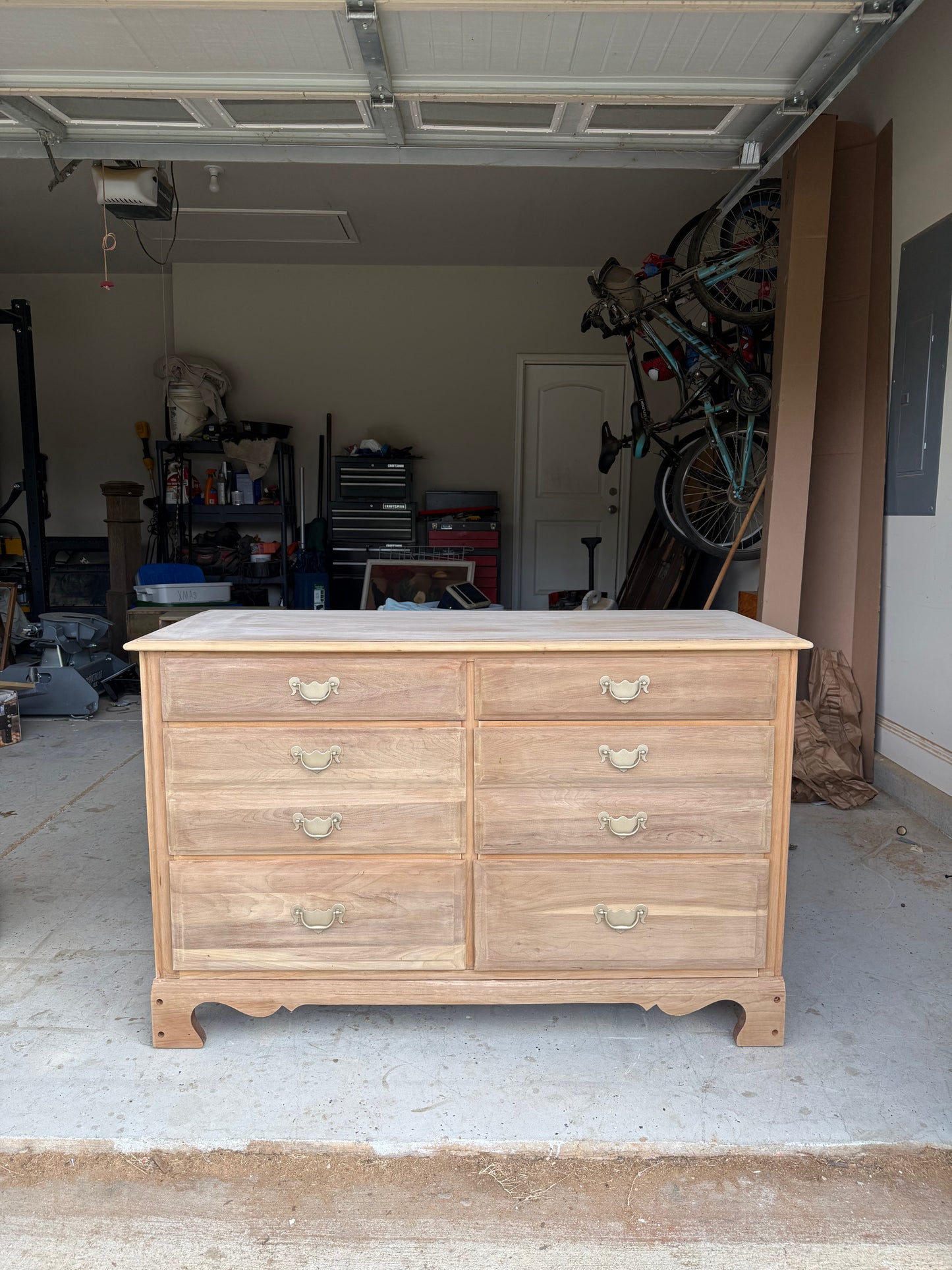 8 Drawer Bleached Dresser