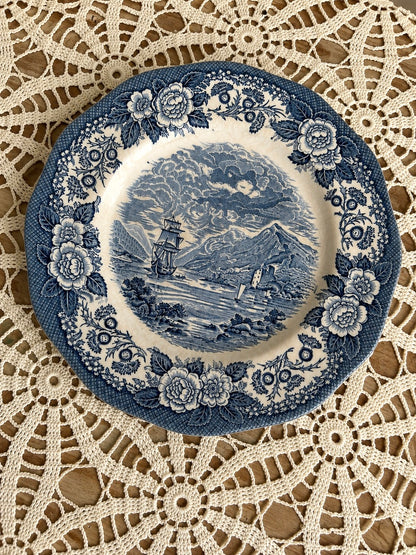 Blue & White Ironstone Plate