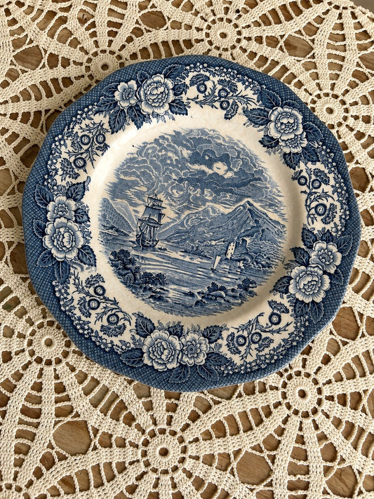 Blue & White Ironstone Plate