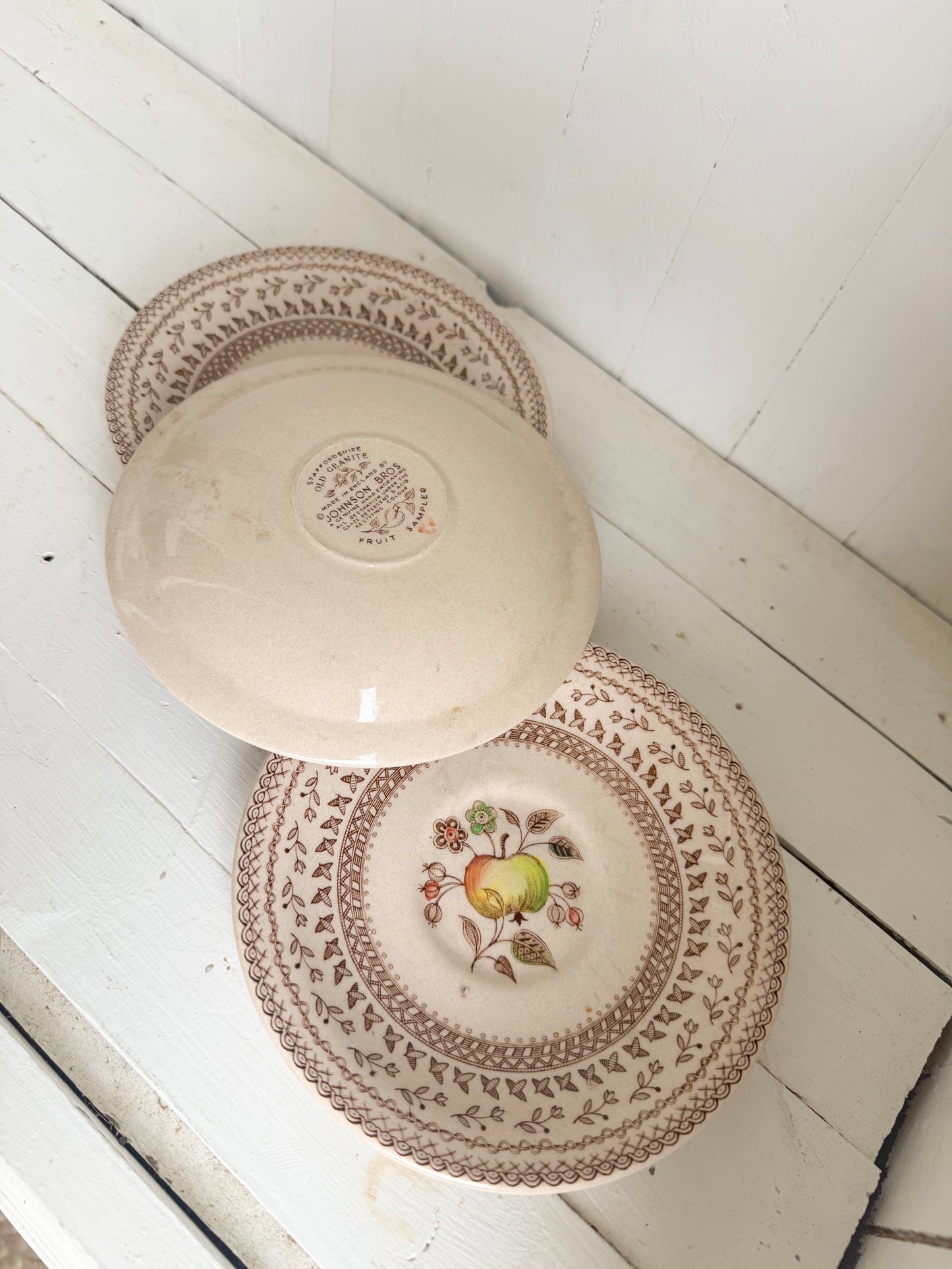 Set of 3 Ironstone Saucers