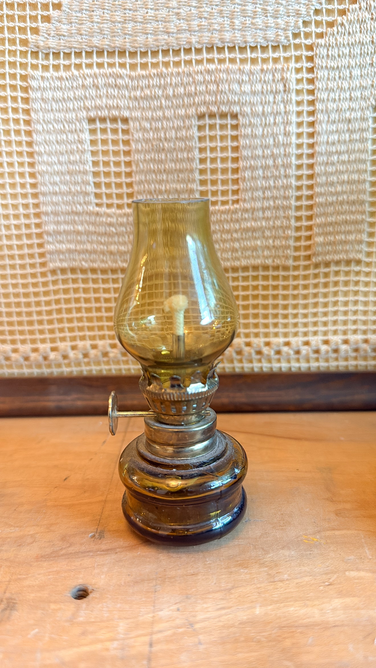 4” Tall Yellow Mini Oil Lamp