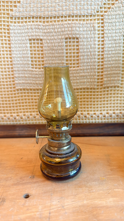 4” Tall Yellow Mini Oil Lamp