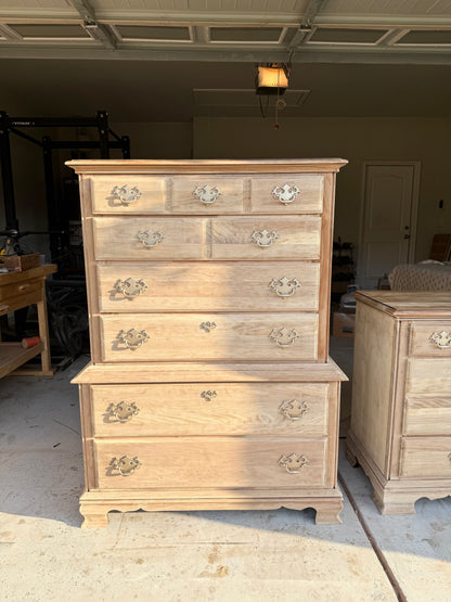 Bleached Dresser & Chest Set