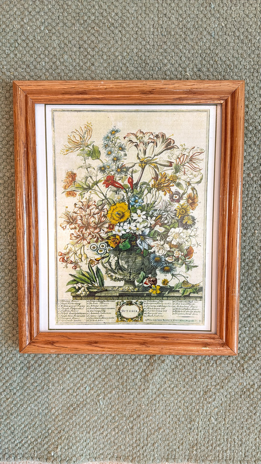 October Floral Print