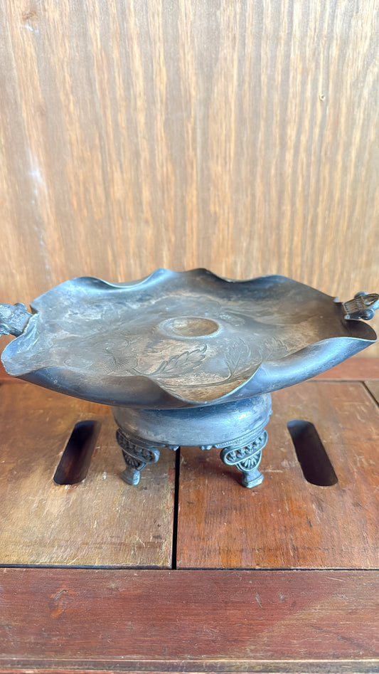 Vintage Silver Riser w/ Ornate Legs