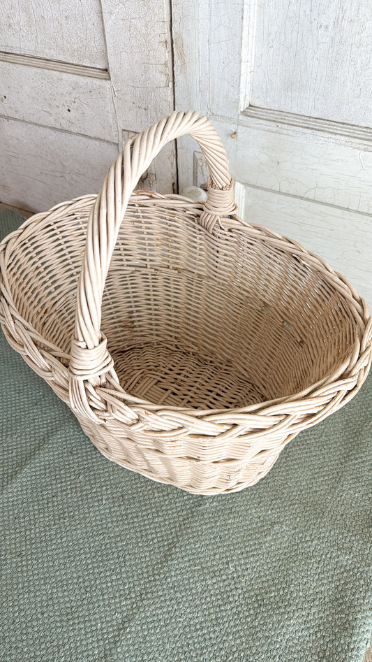 Old White Handled Basket