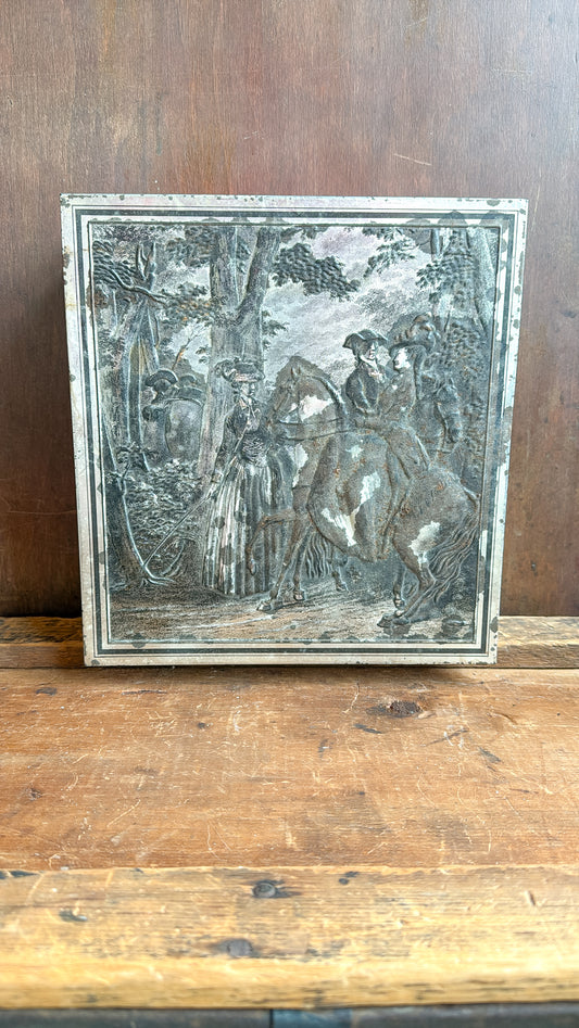 Vintage Embossed Cookie Tin Box