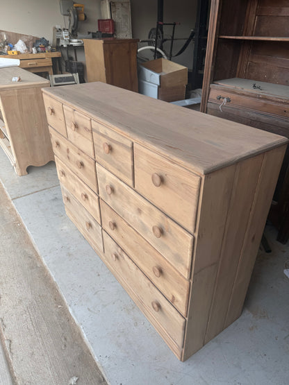 10-Drawer Bleached Dresser