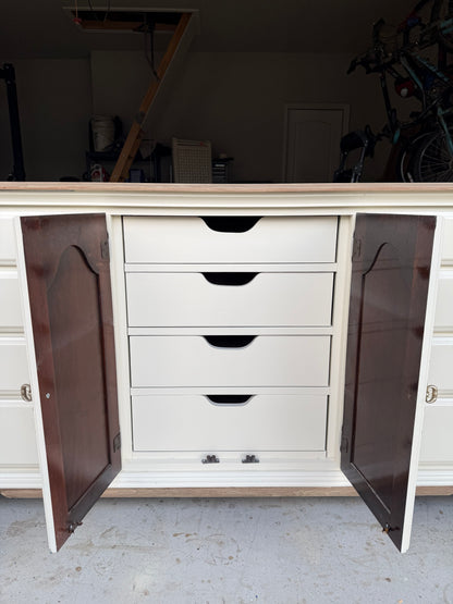 12-Drawer Bleach and White Dresser