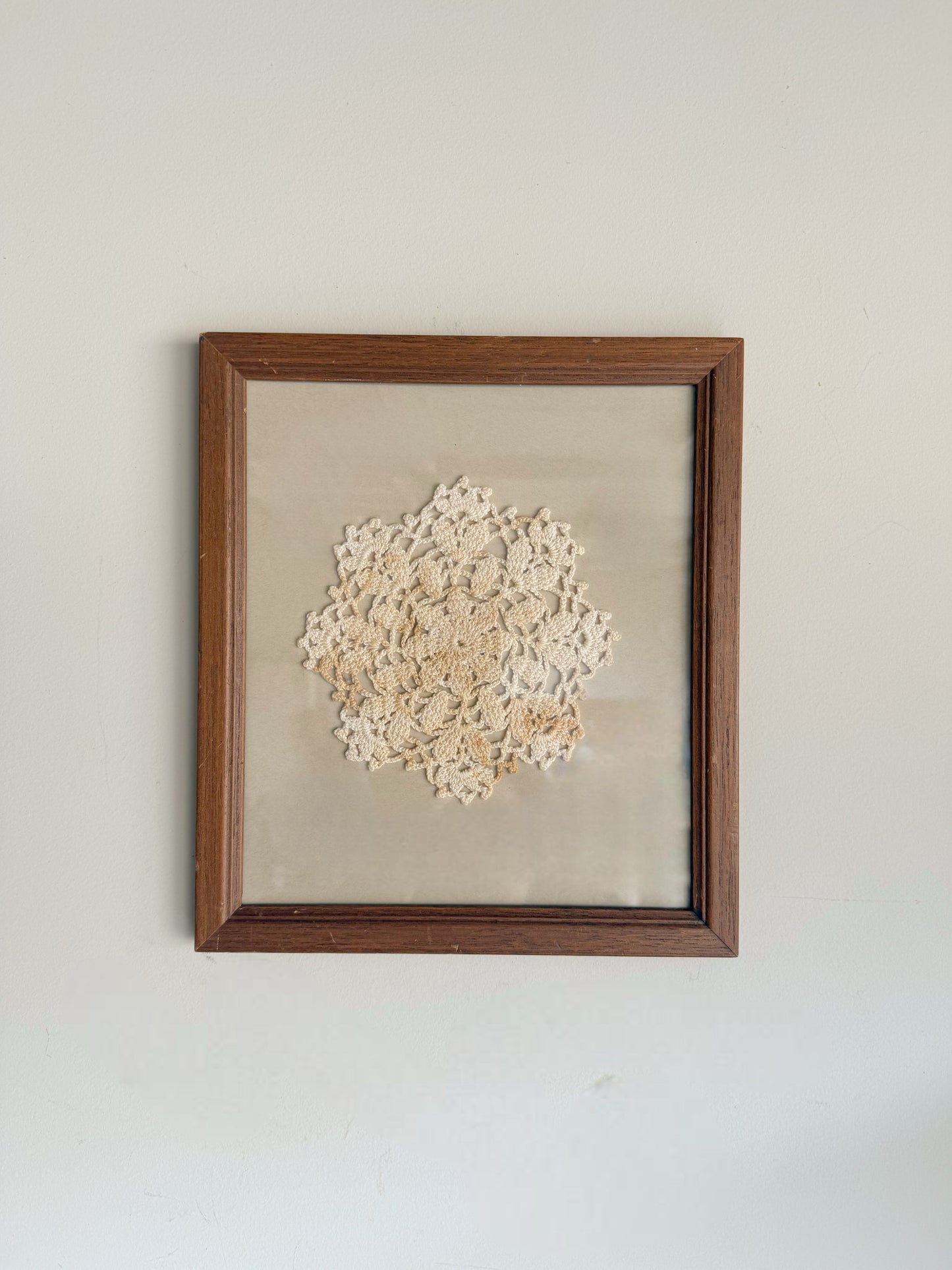 8x10 Wood Framed Doily