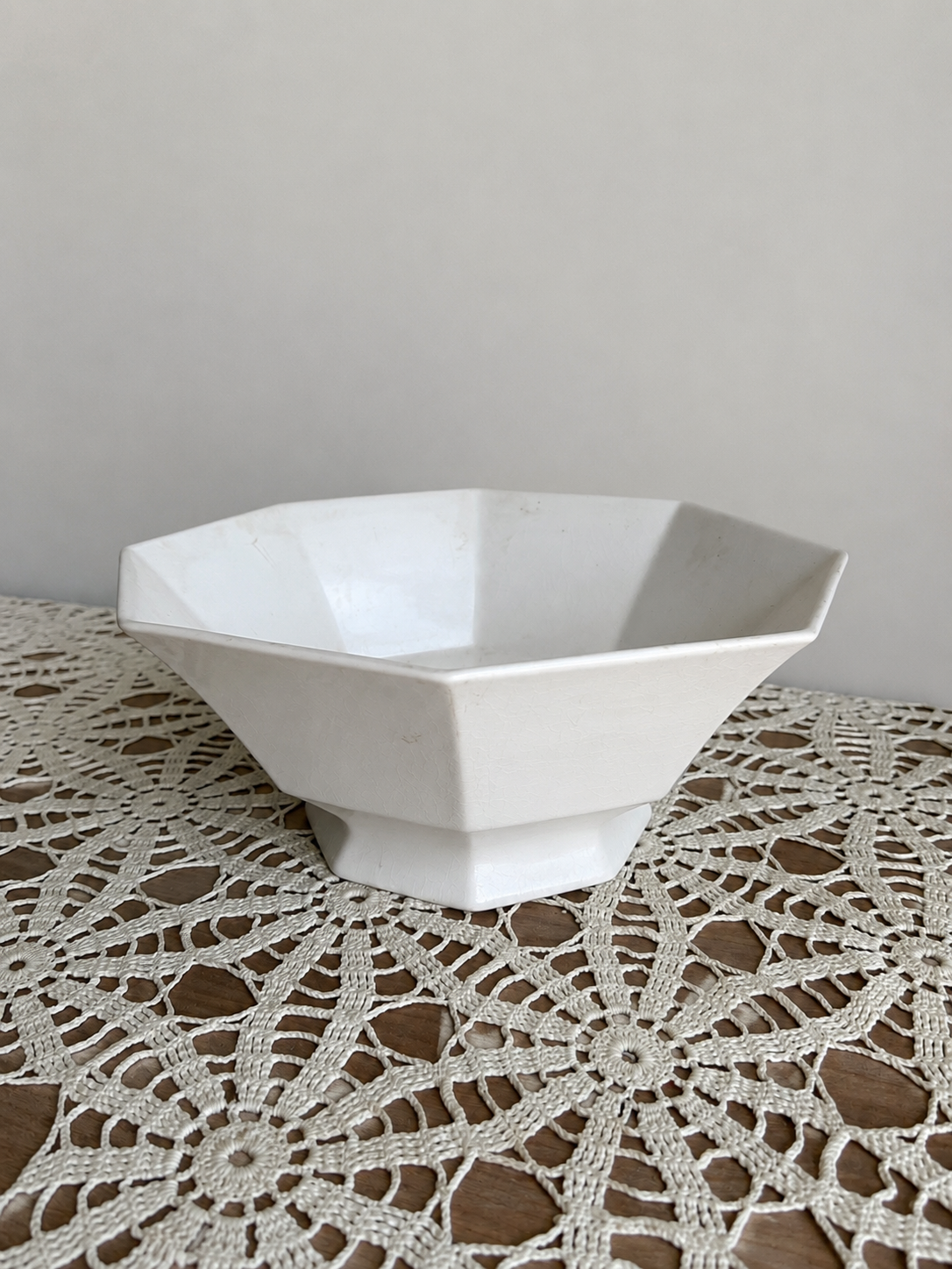 Octogonal Ironstone Bowl