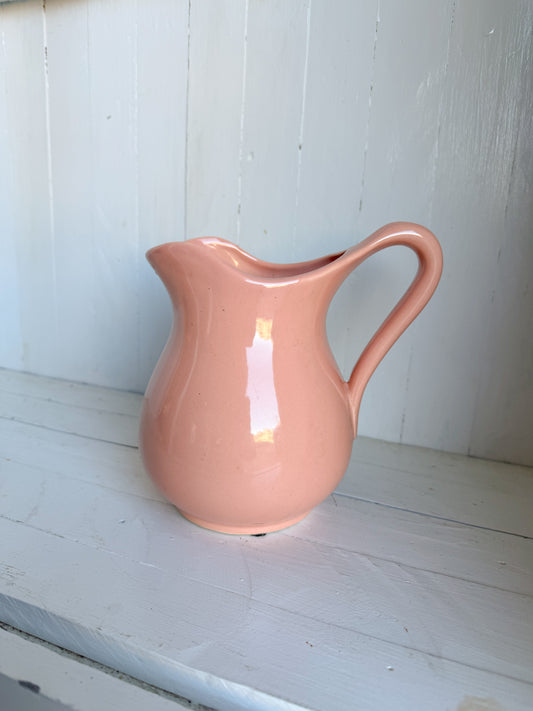 6.5” Tall Pink Pottery Pitcher