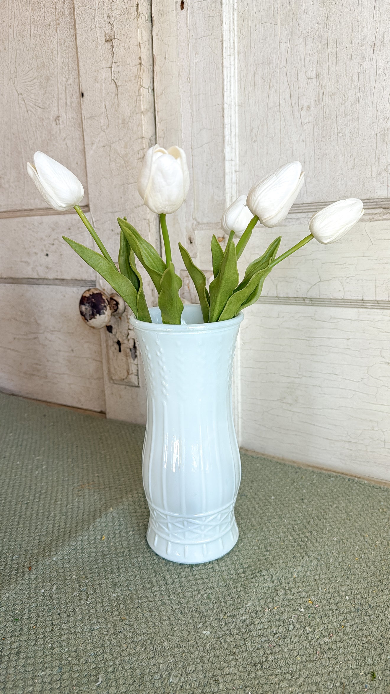 Milk Glass Flower Vase