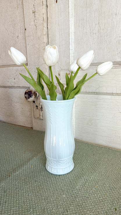 Milk Glass Flower Vase