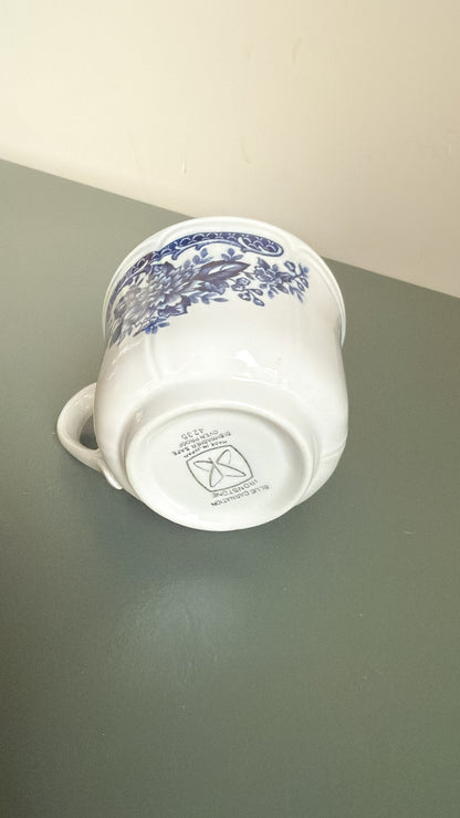 3”Tall Blue Carnation Ironstone Mug