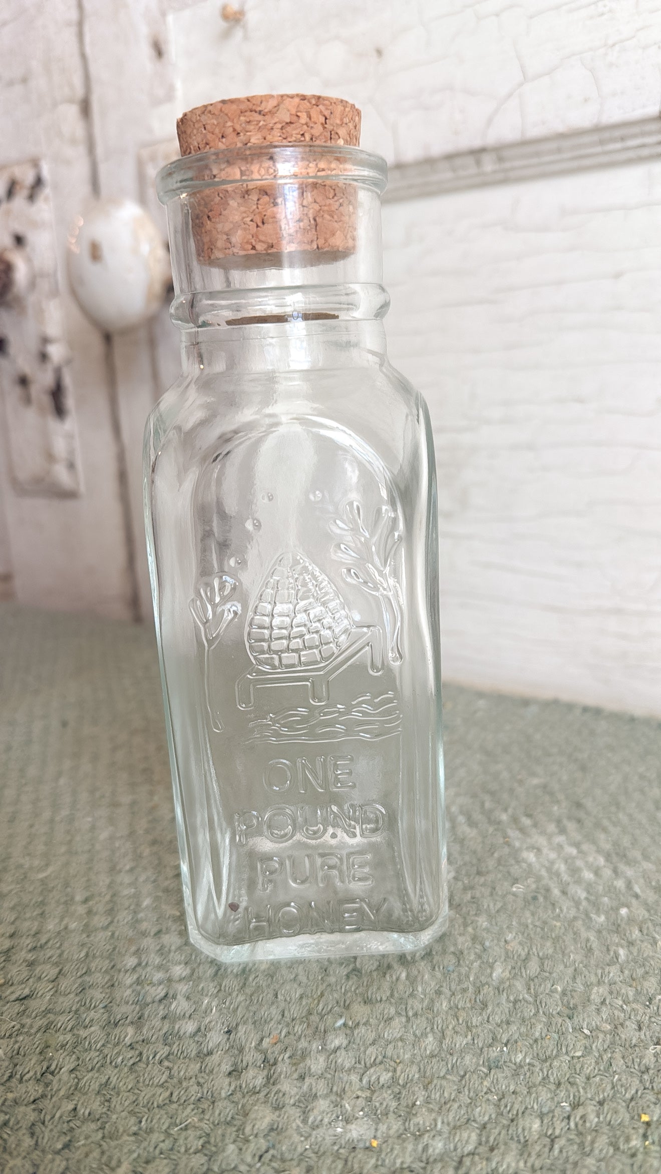 Vintage Honey Glass Jar