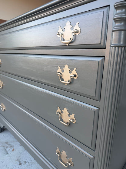 4-Drawer Dark Olive Dresser/Buffet