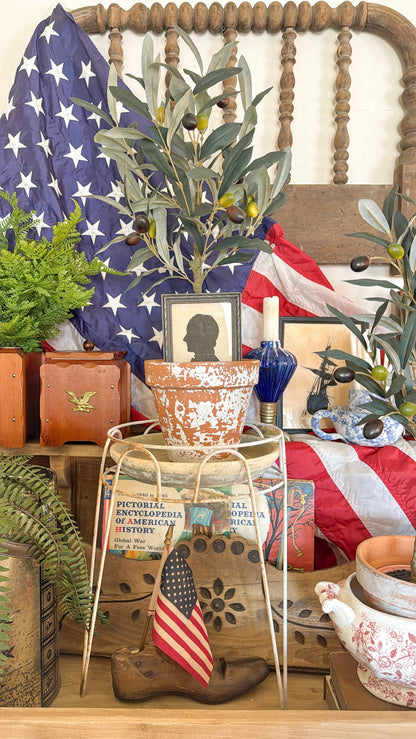Old Stitched American Flag