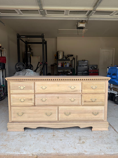 8-Drawer Bleached Dresser