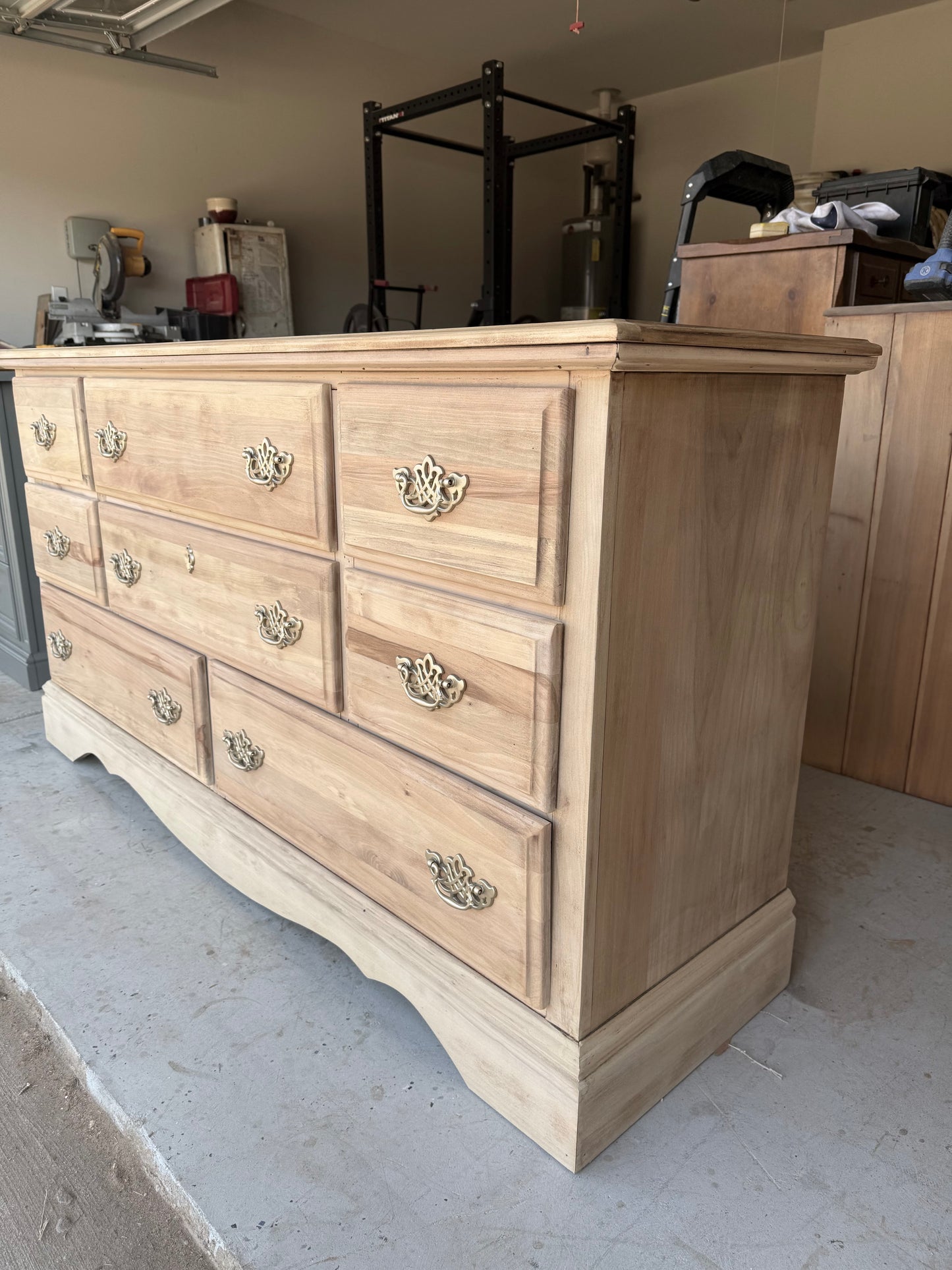 8-Drawer Bleached Dresser