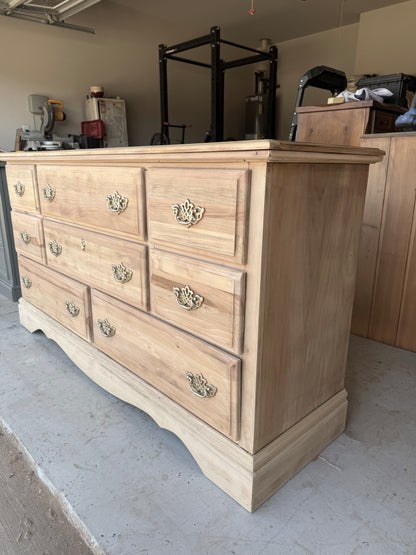 8-Drawer Bleached Dresser