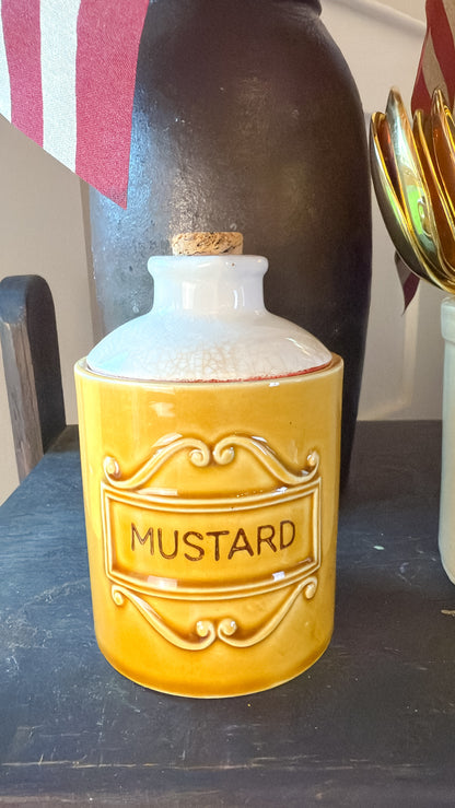 Vintage Mustard Crock