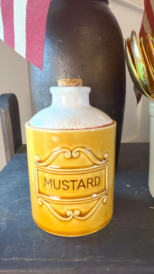 Vintage Mustard Crock