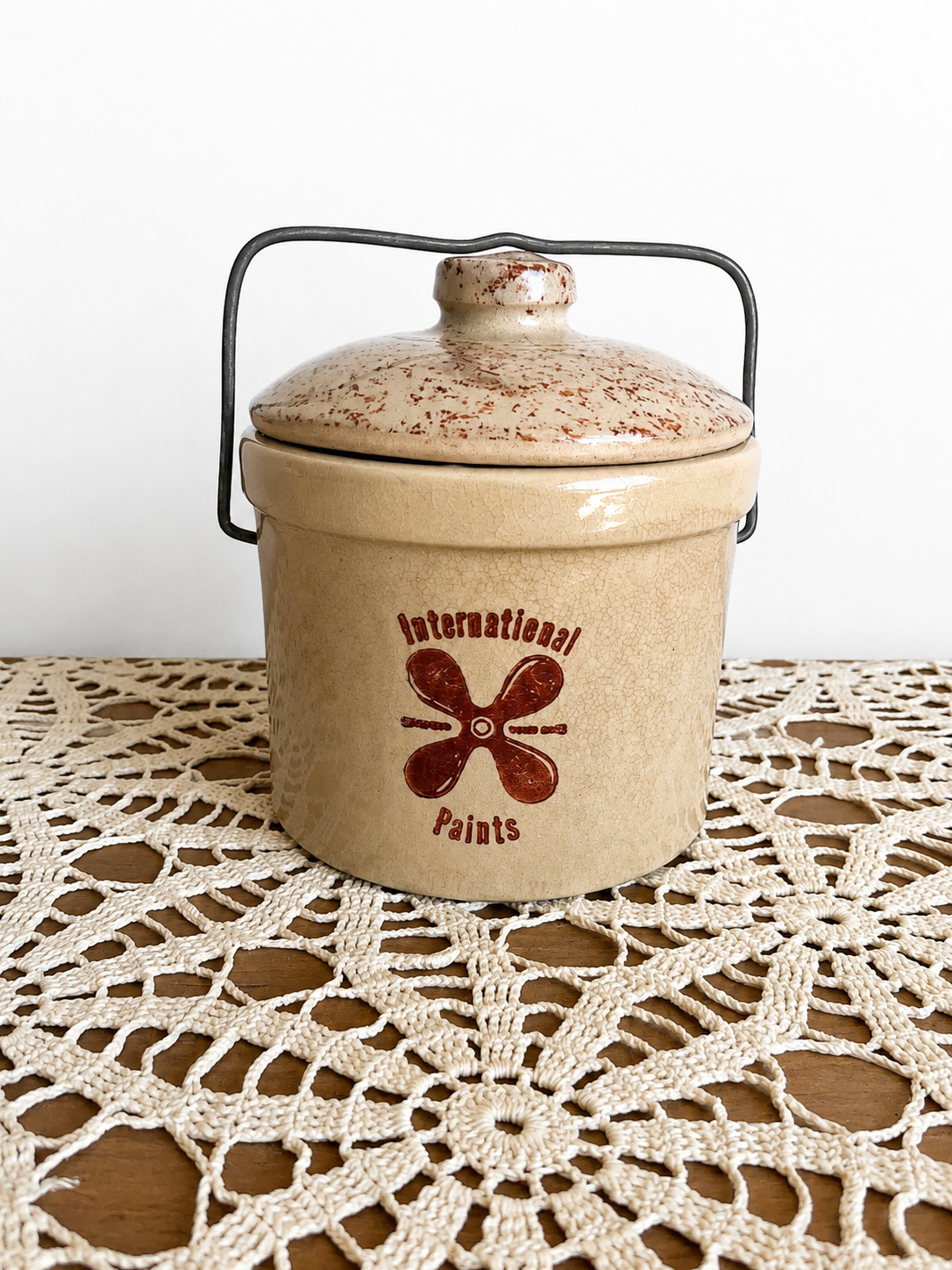 International Paints Lidded Crock