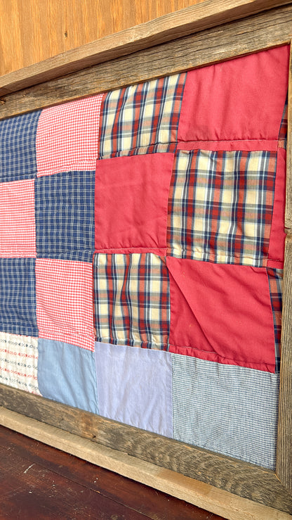 Hand-stitched Framed Quilt