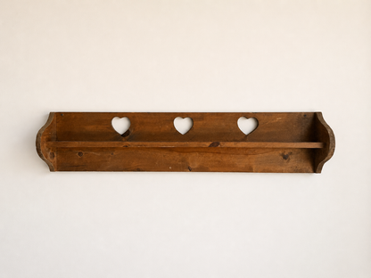 41.5” L Heart Carved Shelf