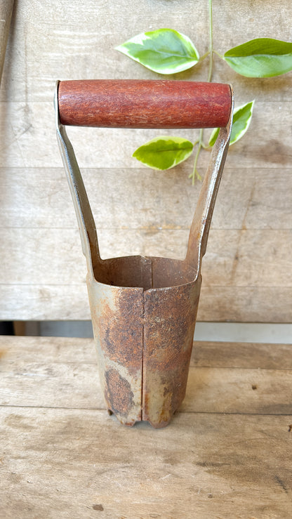 Primitive Flower Bulb Planter Hole