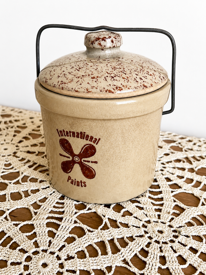 International Paints Lidded Crock