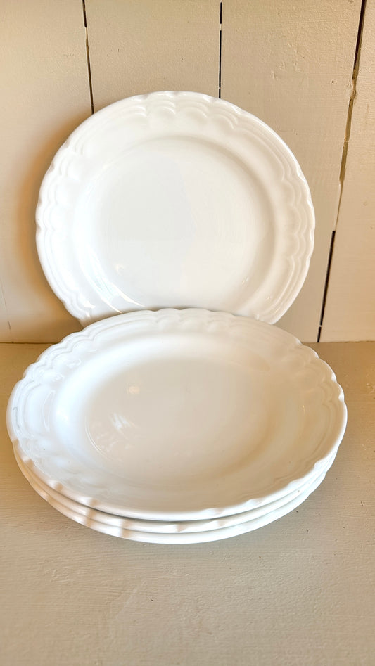7.5” Set of 4 Ironstone Plates