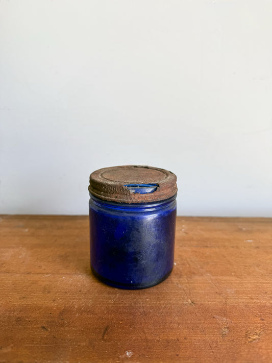 Cobalt Blue Jar w/ Lid