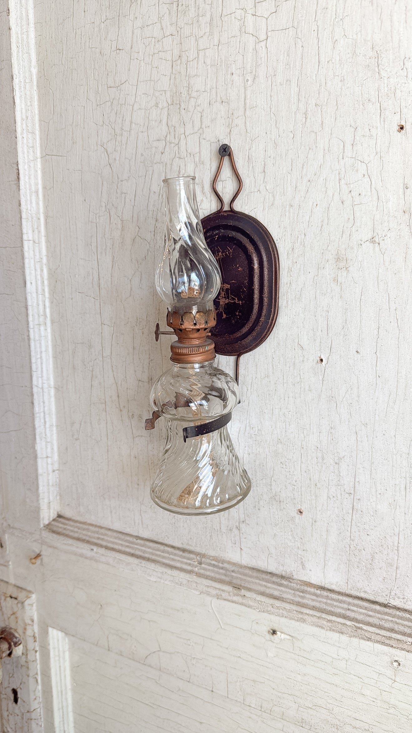 Small Wall Hanging Copper Oil Lamp