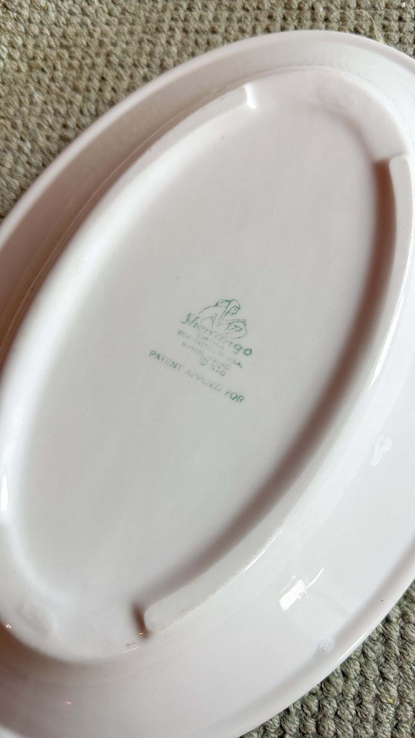 Red Floral Trim Small Platter