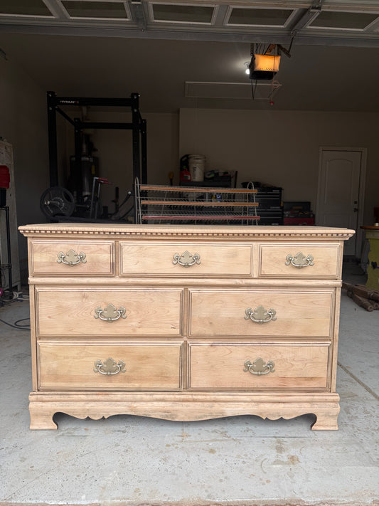 6-Drawer Bleached Dresser