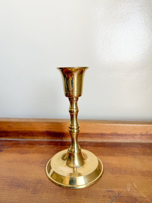 6” Tall Brass Candlestick