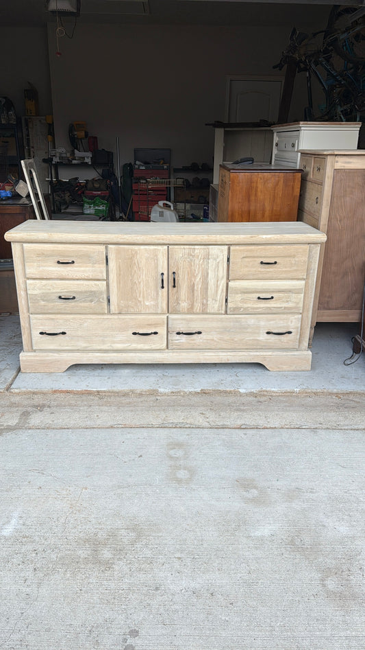 Bleached Solid Wood Dresser