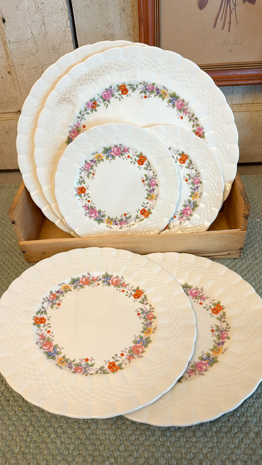 Set of 6 Oakwood Pattern Plates