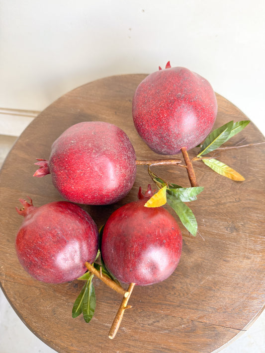 Set of 4 Faux Pomegranates