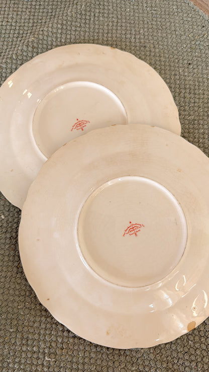 Vintage Colonial Silhouette Dinner Plate