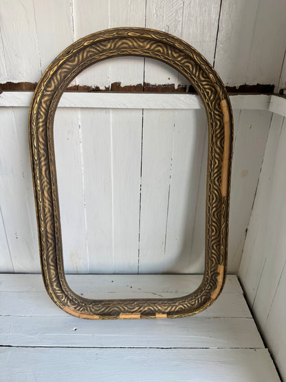 Old Wooden Oval Top Frame