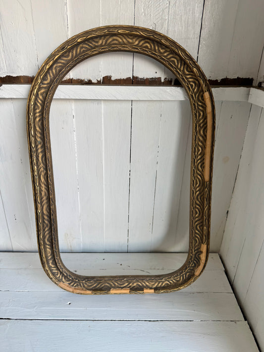 Old Wooden Oval Top Frame