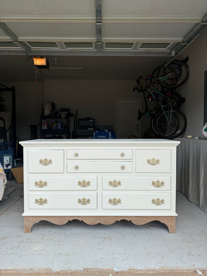 8-Drawer Bleached Trim Dresser