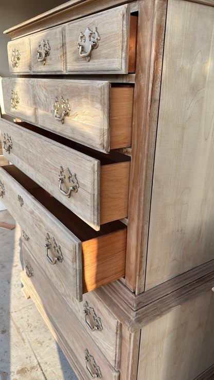 Bleached Dresser & Chest Set