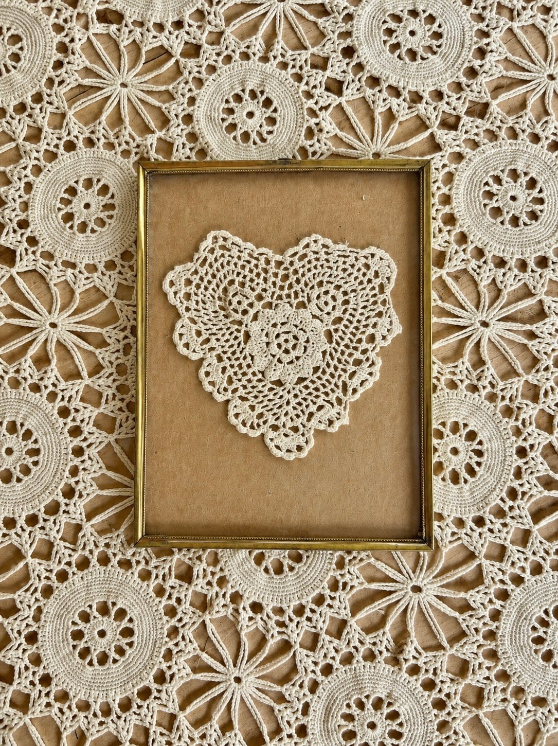 Framed Heart Doily